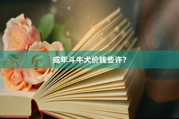 成年斗牛犬价钱些许？